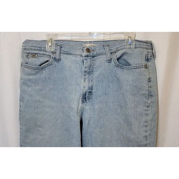 Lee Bootcut Jeans Women’s 16M Blue Stretch Denim Just Below Waist Classic Fit - Picture 2 of 6